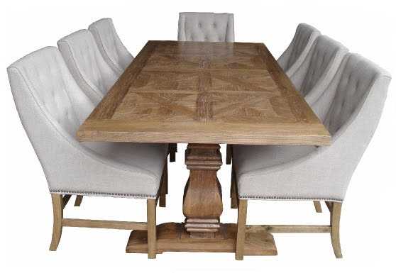 MF Kensington Solid Elm Timber Dining Table