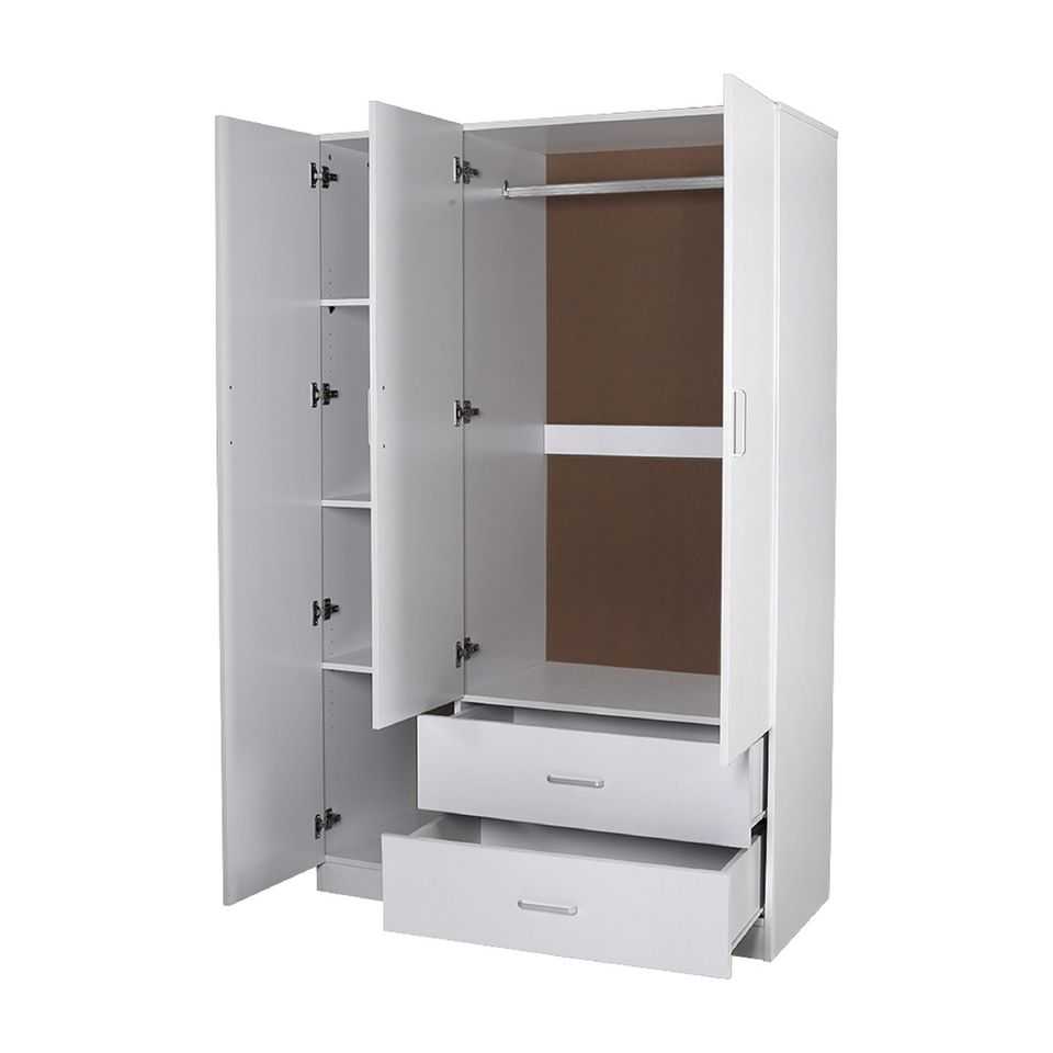 HE Randwick 3 Door 2 Drawer Wardrobe with Mirror