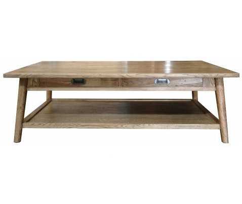 MF Tiffany Solid Timber 2 Drawer Coffee Table