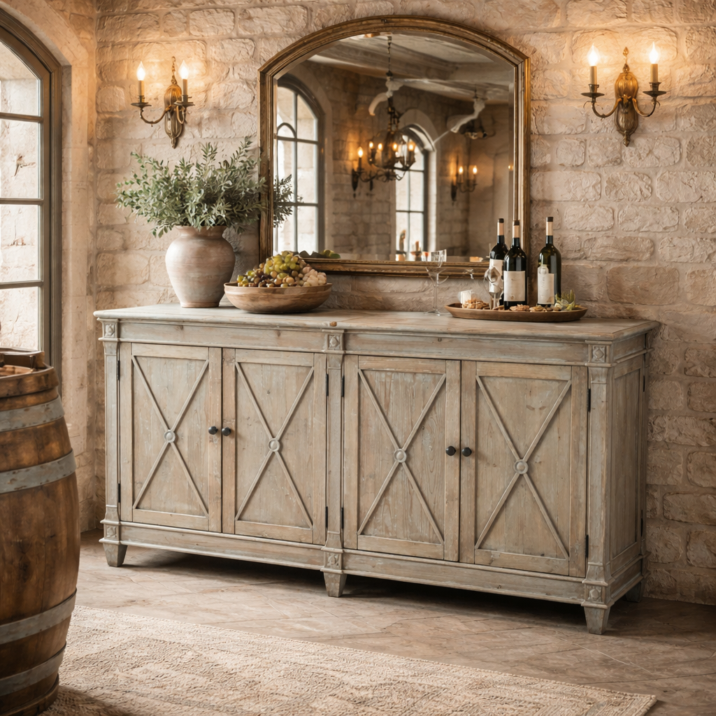 MF Provins Recycled Timber 4 Door Buffet