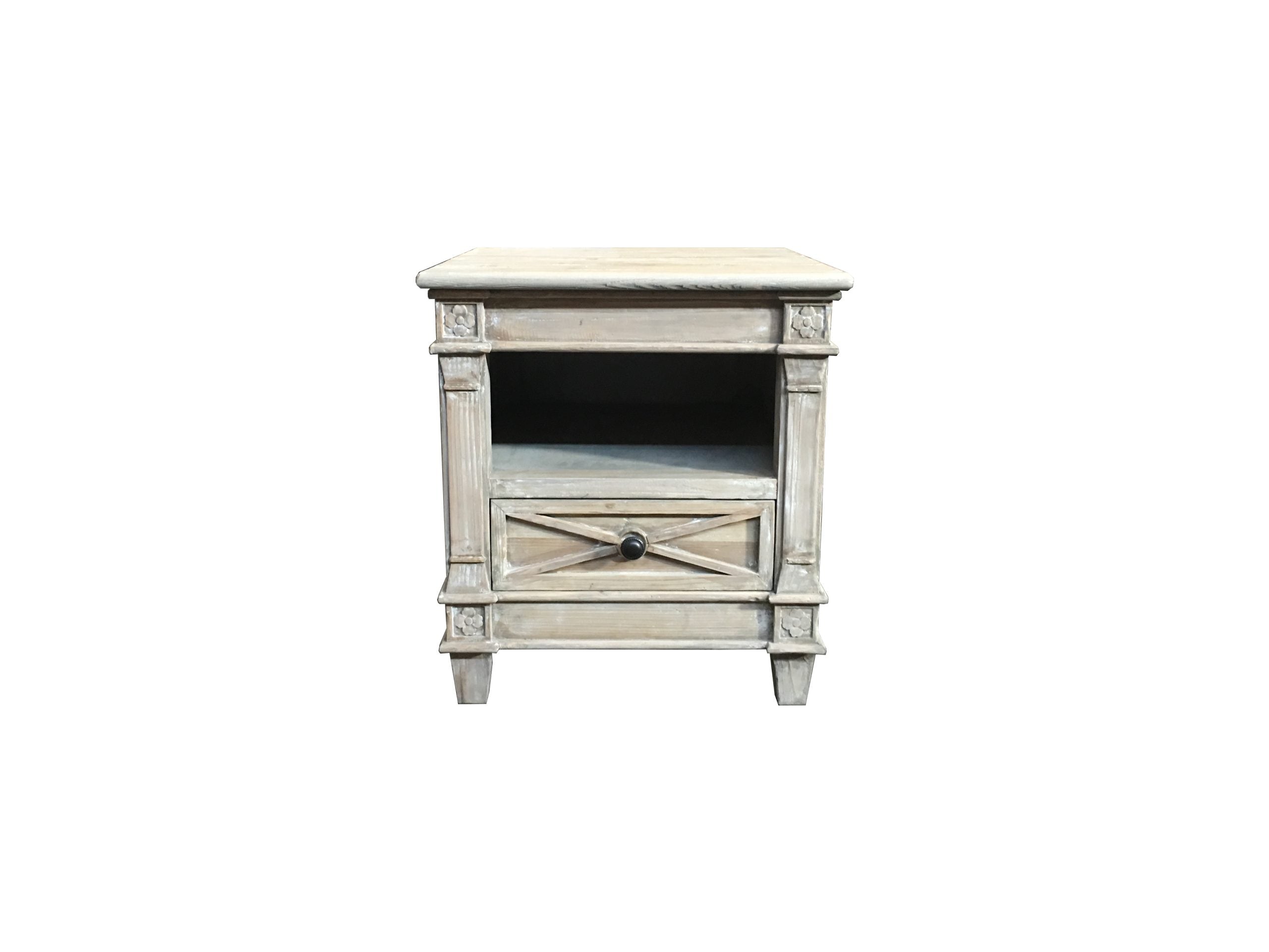 MF Provins Recycled Timber 1 Drawer Side Table