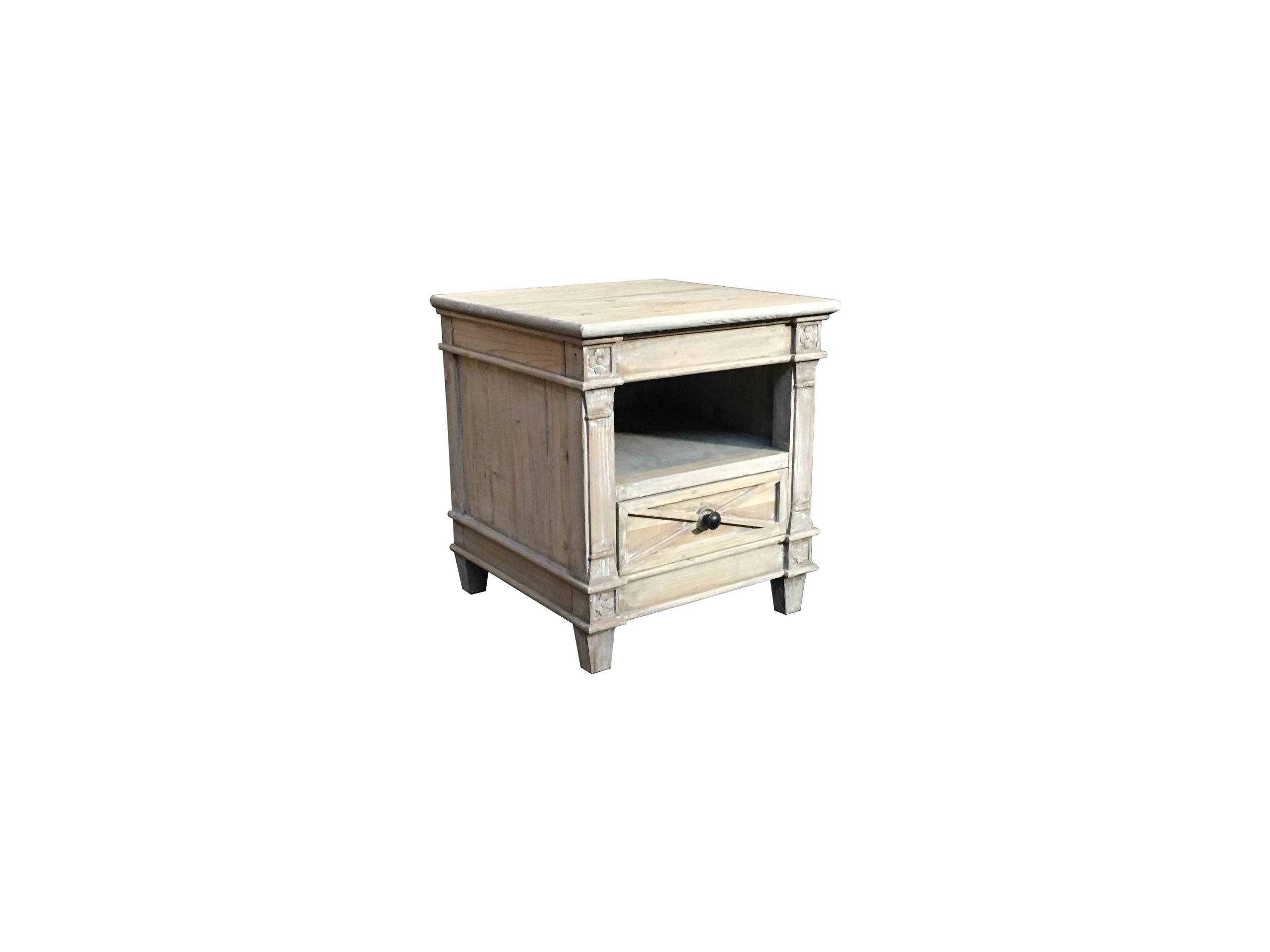 MF Provins Recycled Timber 1 Drawer Side Table