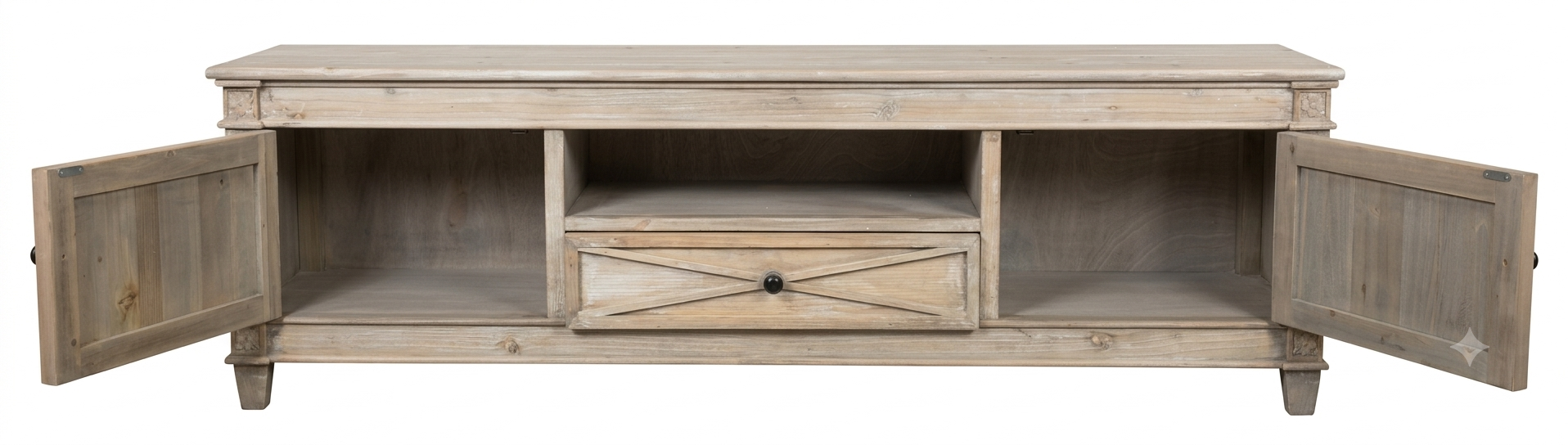 MF Provins Recycled Timber 2 Door 1 Drawer Entertainment Unit