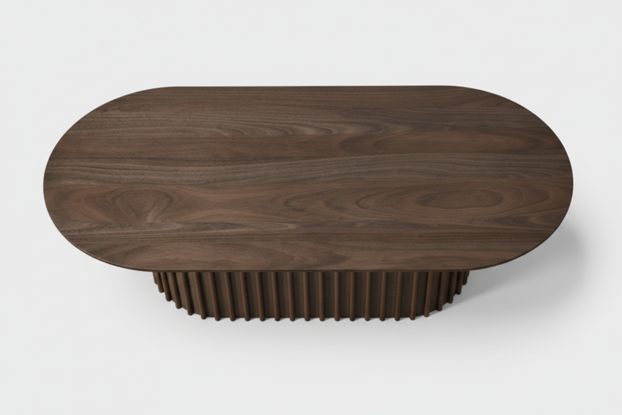 MD Hobart Solid Timber D End Coffee Table