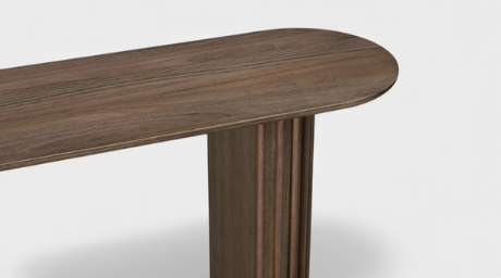 MD Hobart Solid Timber D End Hall Table