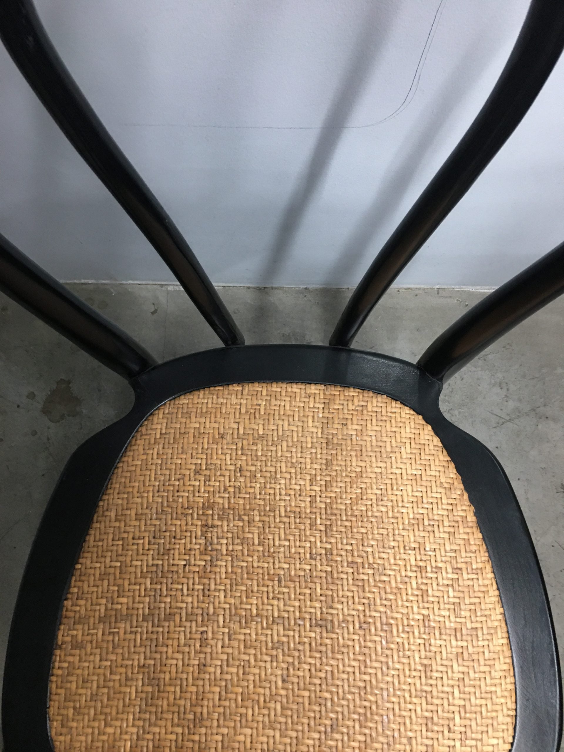 MF Bentwood Rattan Frame & Seat Stackable Dining Chair