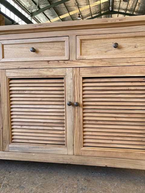 MF Recycled Elm Timber 4 Drawer & 4 Door Sideboard