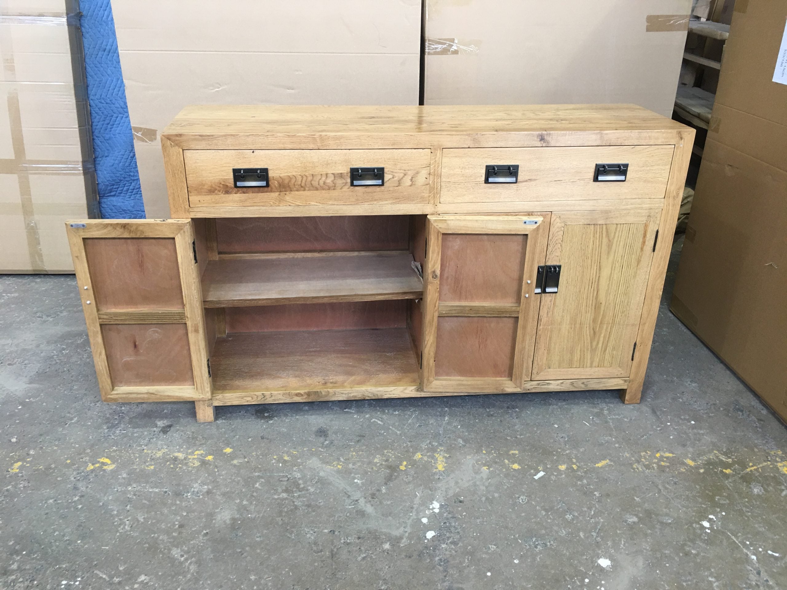 MF Oak Timber Buffet with Doors and Drawers