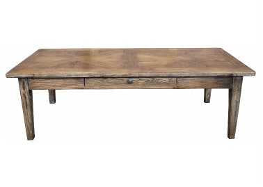 MF Parquetry Recycled Elm Timber 1 Drawer Coffee Table