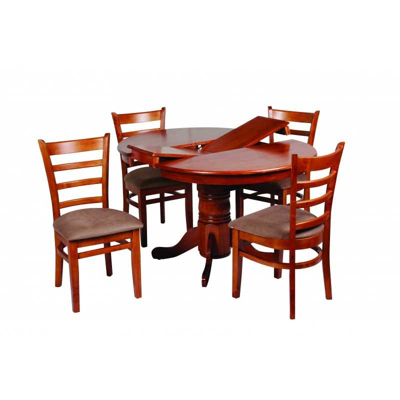 MA Jaguar Extendable Round Dining Table with 4 Chairs