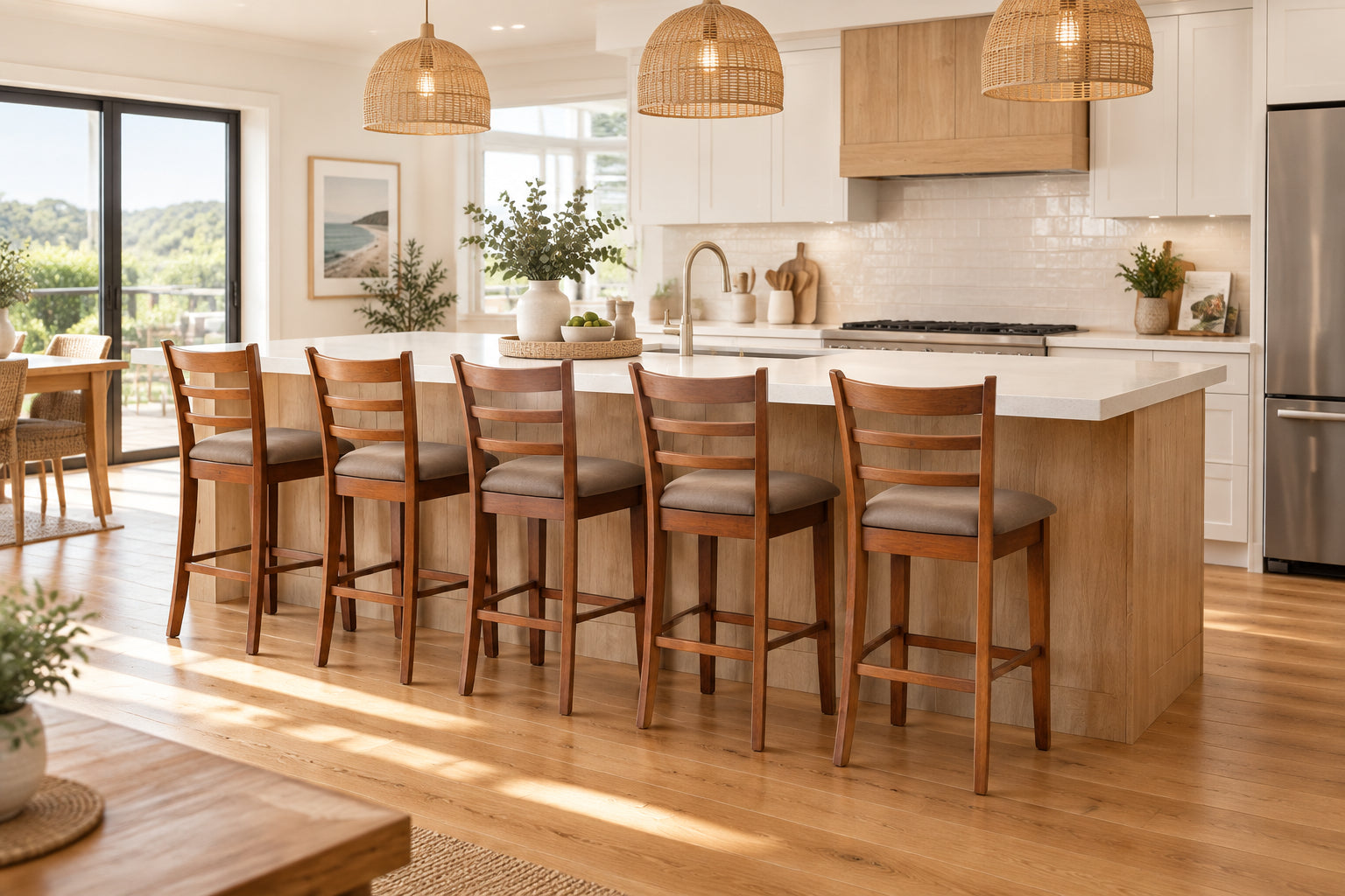 MA Jaguar Bar Stool With Upholstered Seat