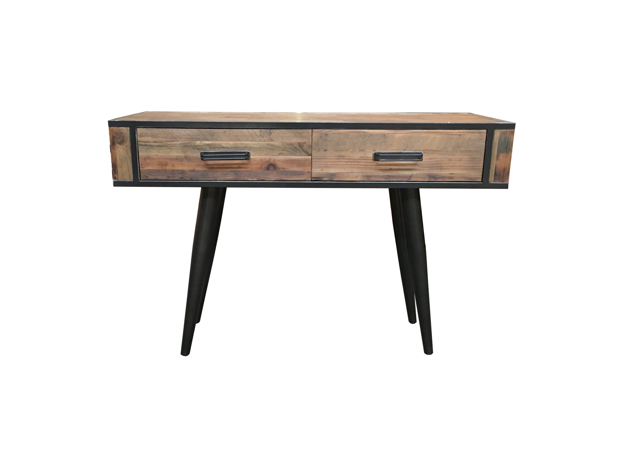 MF Rio Recycled Timber Metal Legs 2 Drawer Hall Table