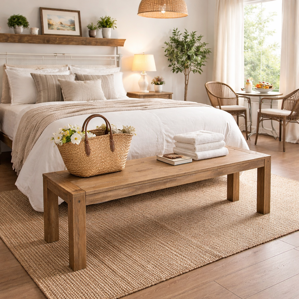 MF Madrid Recycled Elm Timber Bench