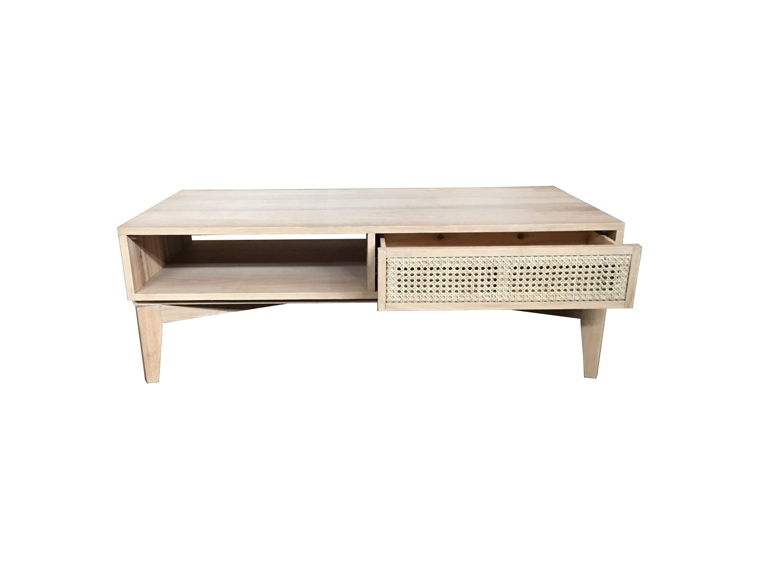 MF Bahamas Solid Oak Timber 2 Drawer Coffee Table