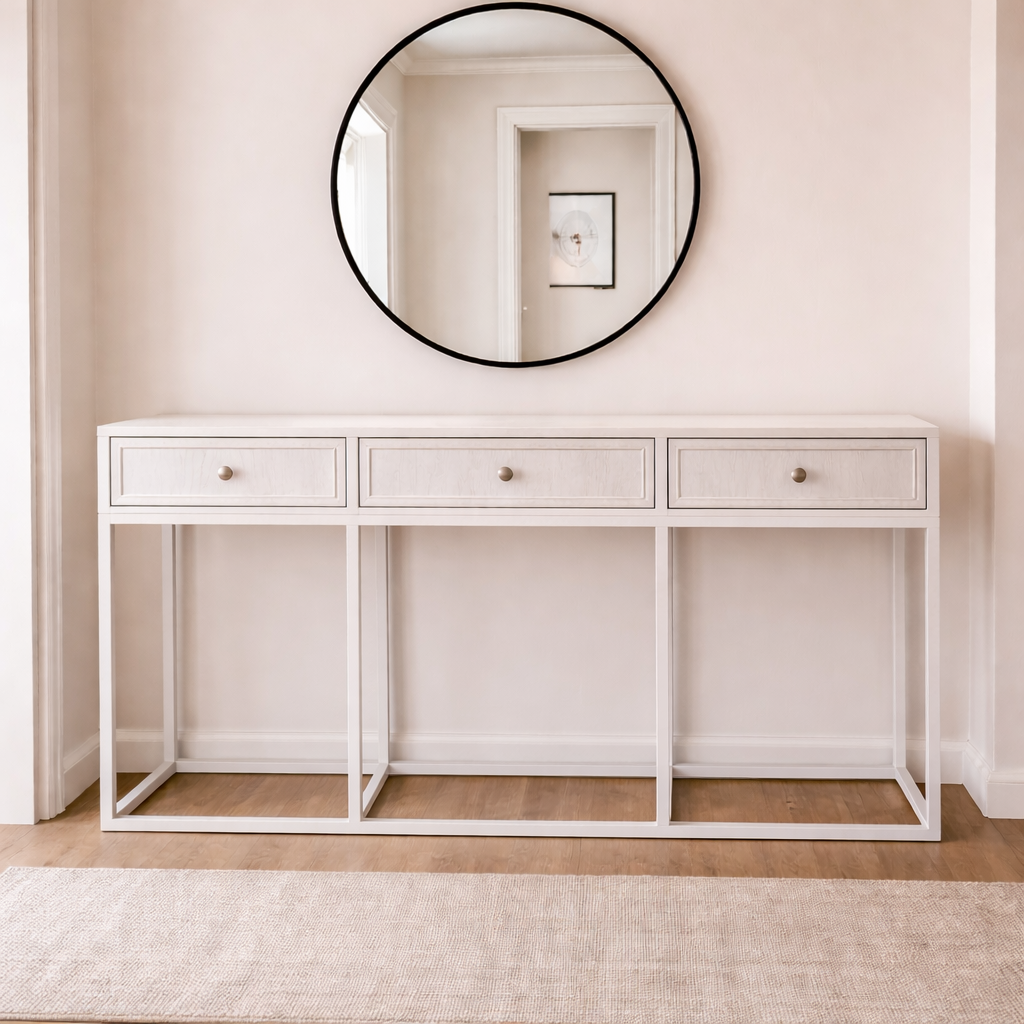 MF Tubetti Metal Base 3 Drawer Console Table