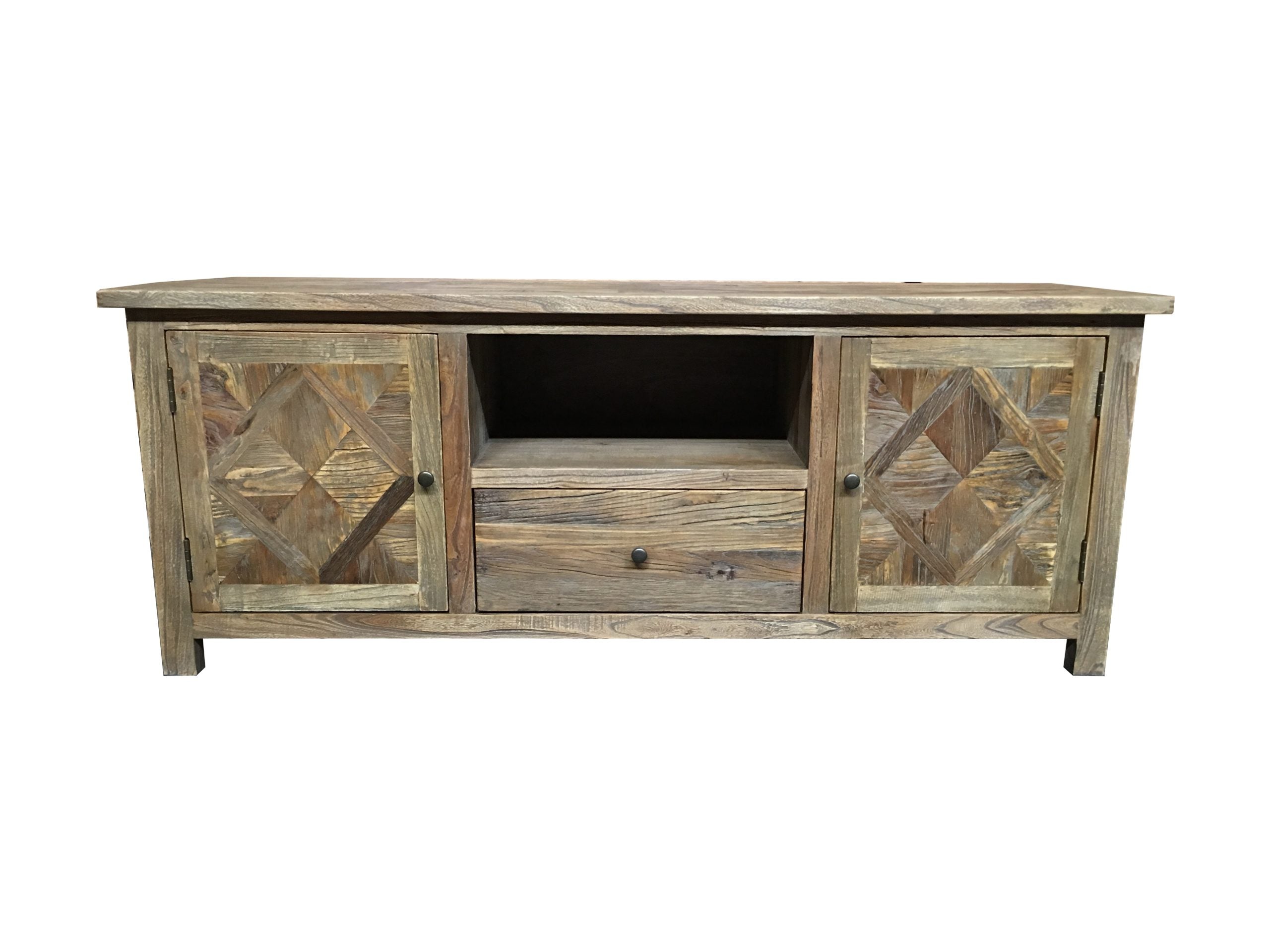 MF Parco Solid Timber Parquetry Style 1 Drawer 2 Door Entertainment Unit