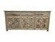 MF Parco Solid Timber Parquetry Pattern 3 Drawer 6 Door Buffet