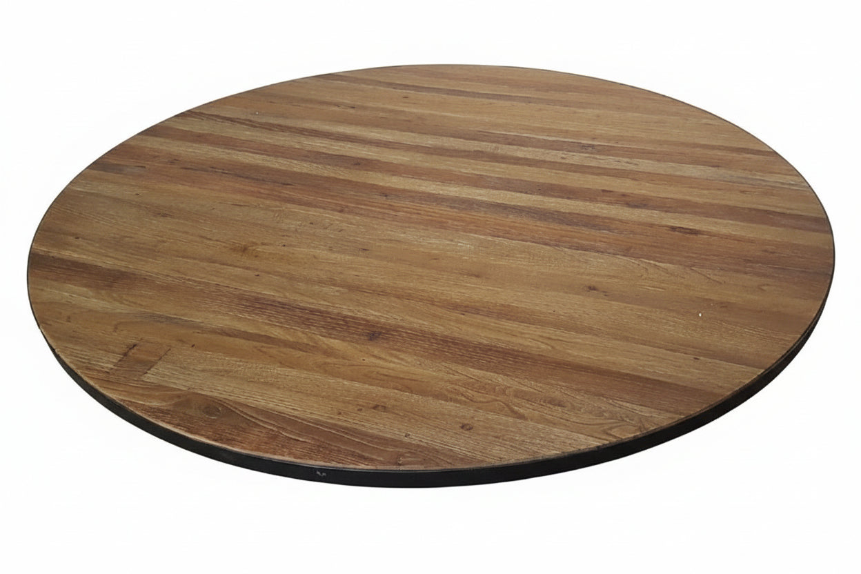 MF Mason Timber Top Metal Base Round Dining Table