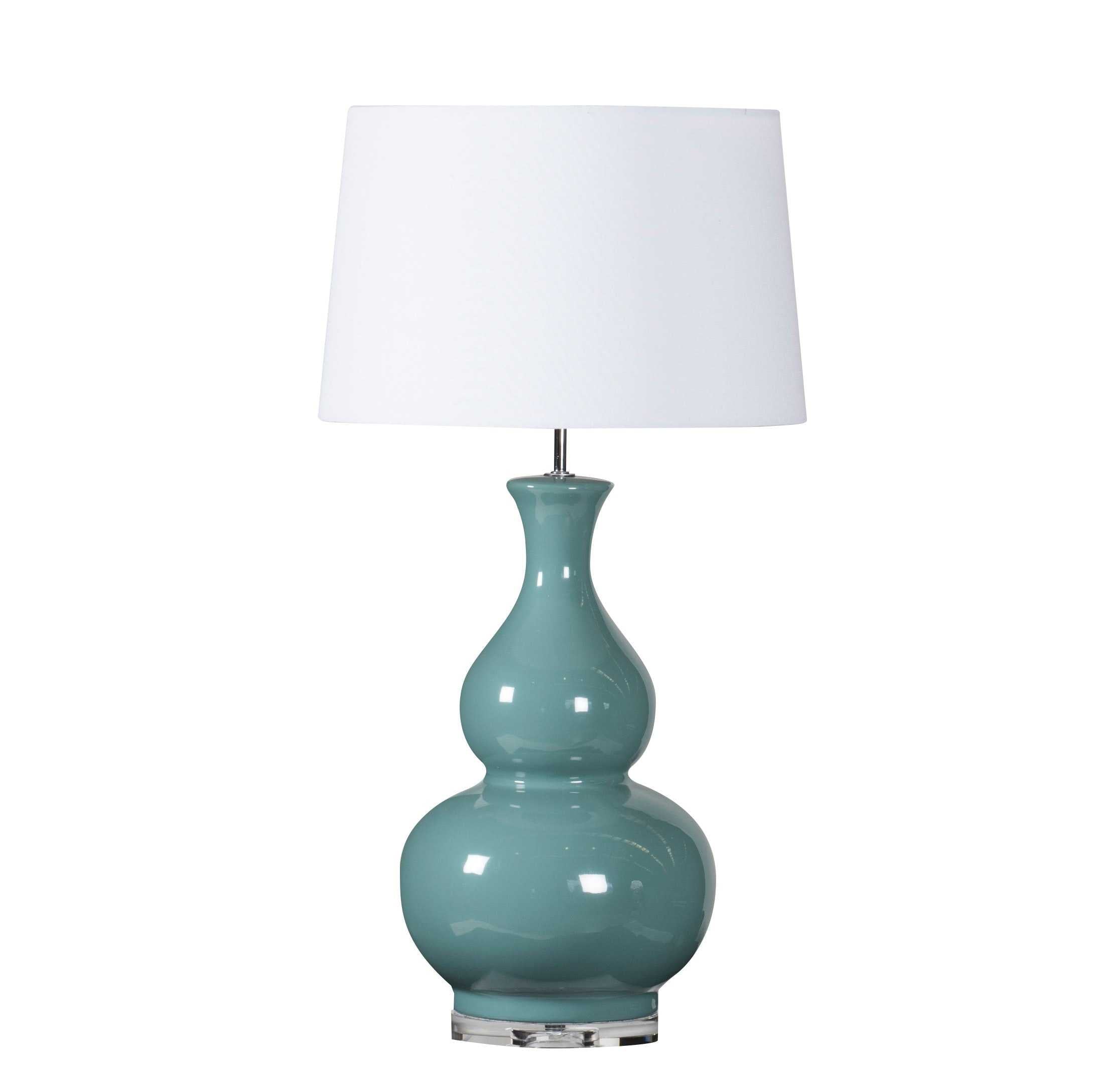 SH Camilla Ceramic Table Lamp in Teal Green