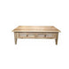 MF Oak Louvre  2 Drawer Coffee Table