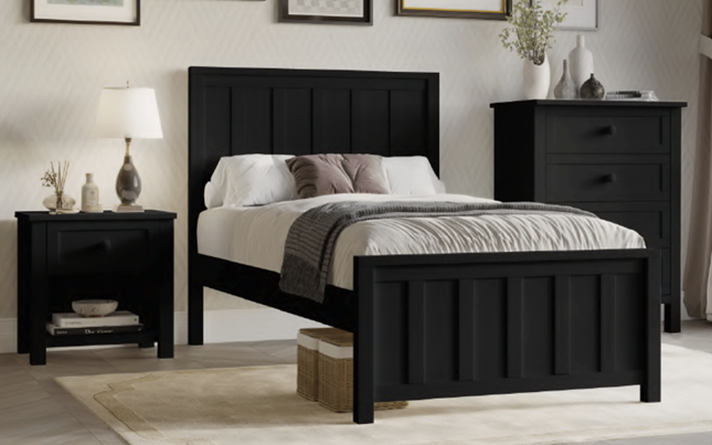 VI Jesse Solid Timber 1 Drawer Bedside Table