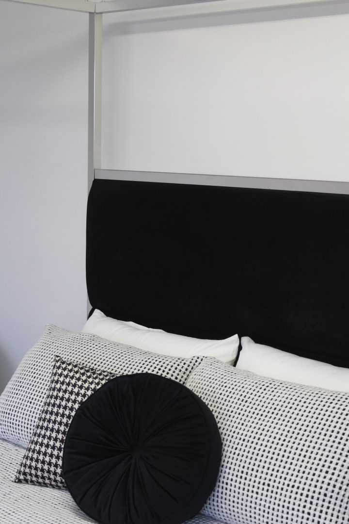 BT Jordana Velvet Upholstered King Bed with 4 Posters