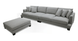 EL Austen Fabric Upholstered Corner Modular Lounge