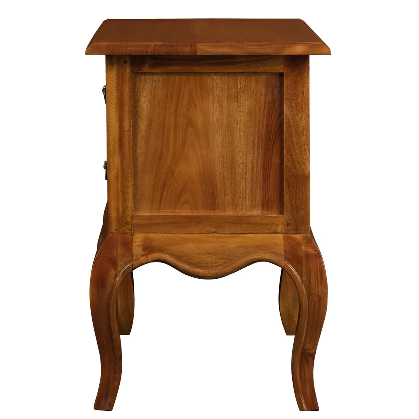 CT French Provincial Solid Timber 2 Drawer Lamp Table