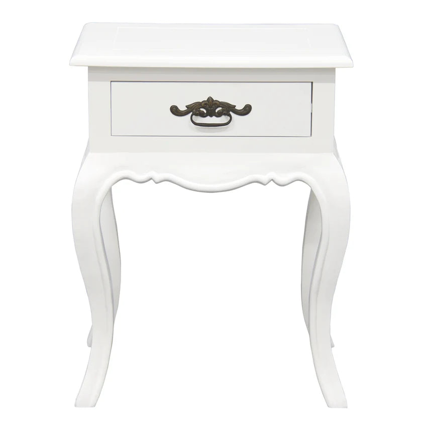 CT French Provincial Solid Timber 1 Drawer Lamp Table