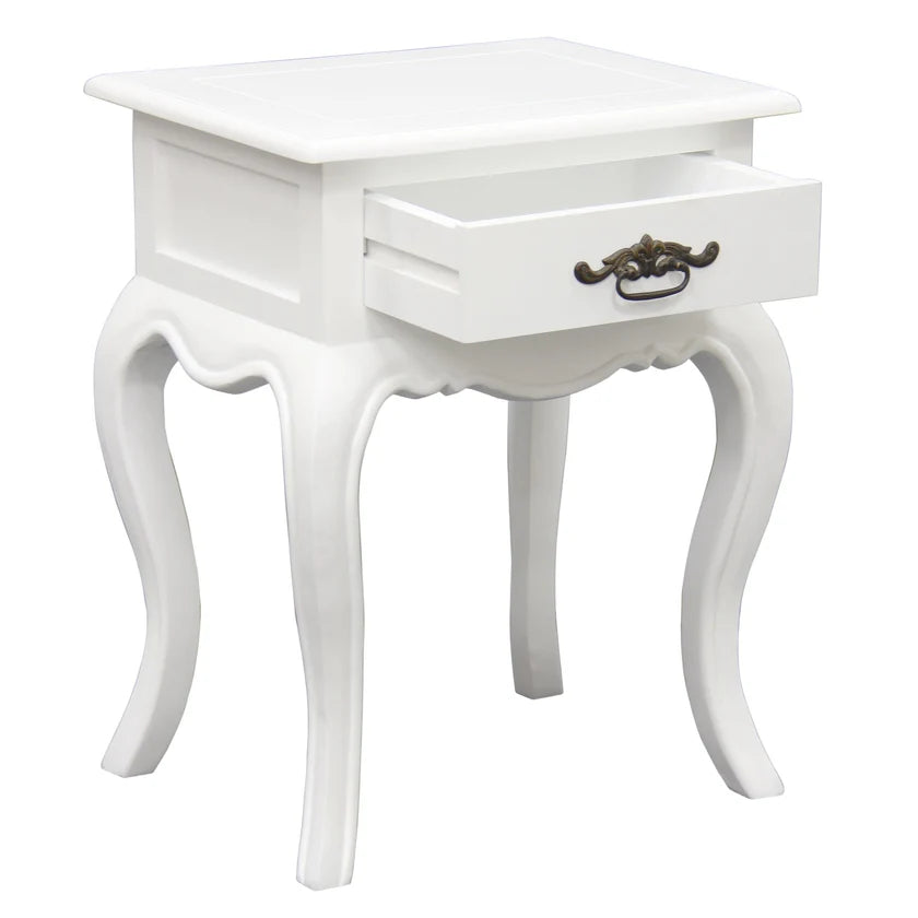 CT French Provincial Solid Timber 1 Drawer Lamp Table