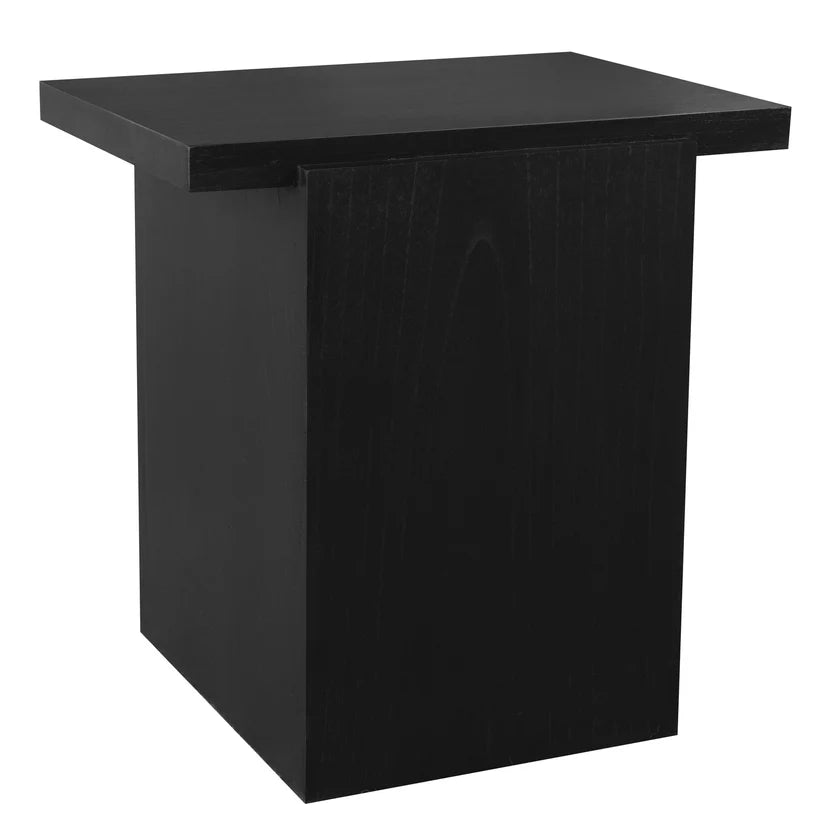 CT Hudson Block Solid Mahogany Timber Square Side Table