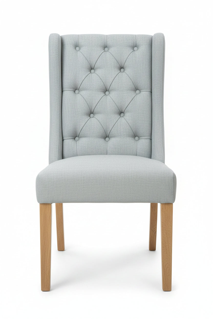 MF Manhattan Fabric Upholstered Timber Leg Dining Chair