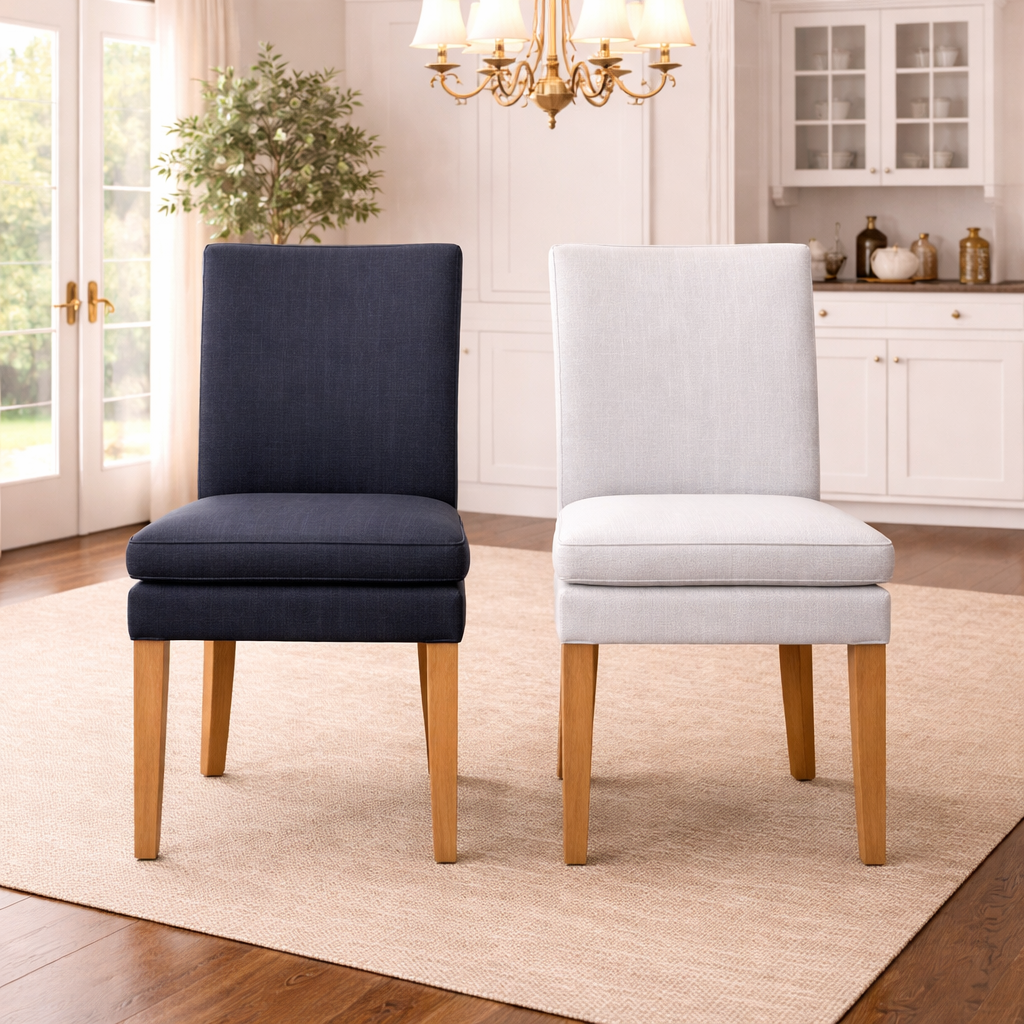 MF Conrad Fabric Upholstered Timber Leg Dining Chair
