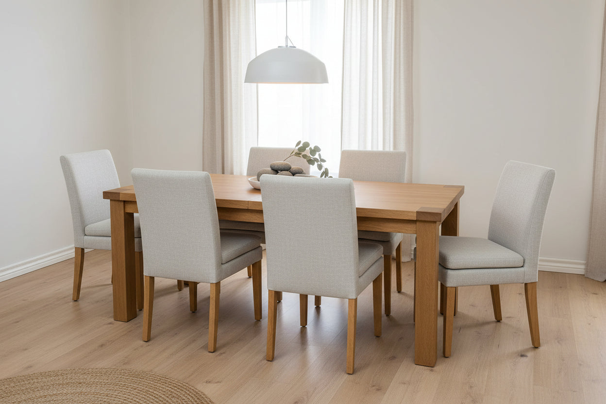 MF Conrad Fabric Upholstered Timber Leg Dining Chair