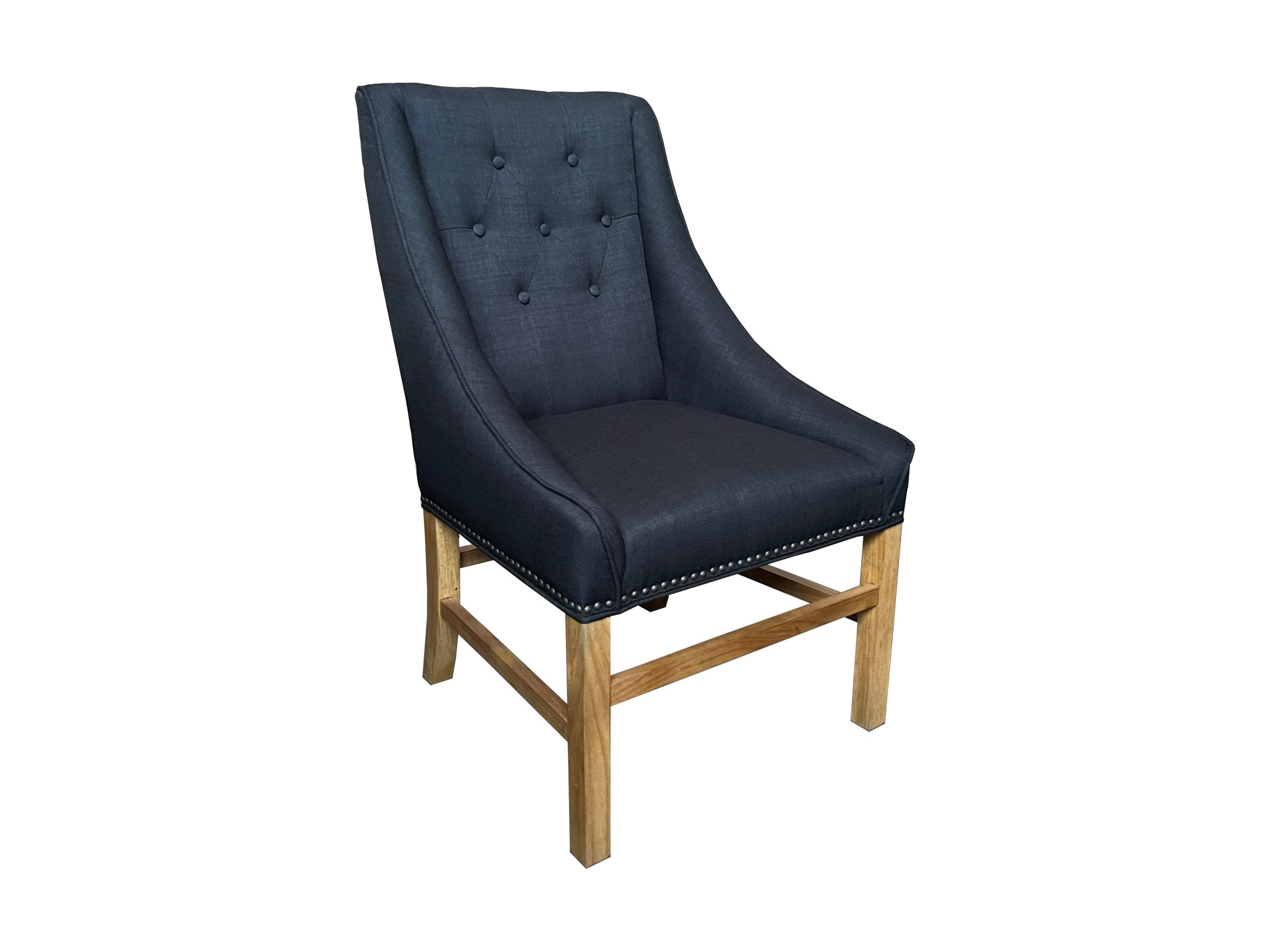 MF Hennessy Fabric Upholstered Timber Leg Dining Chair