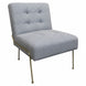MF Marie Fabric Upholstered Metal Leg Lounge Chair