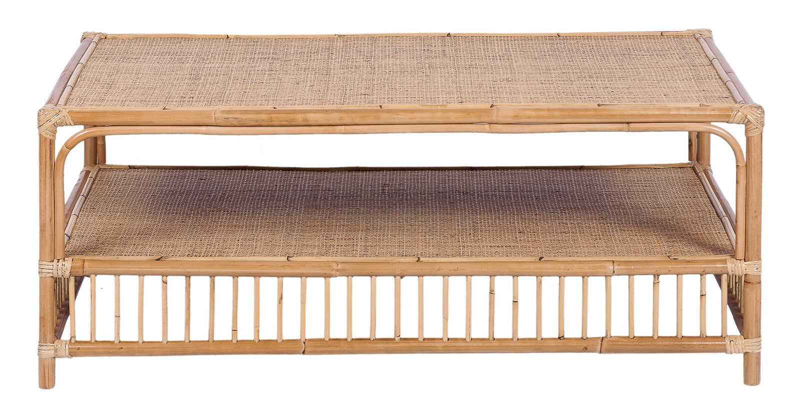 TJ Laguna Rattan Coffee Table with Shelf