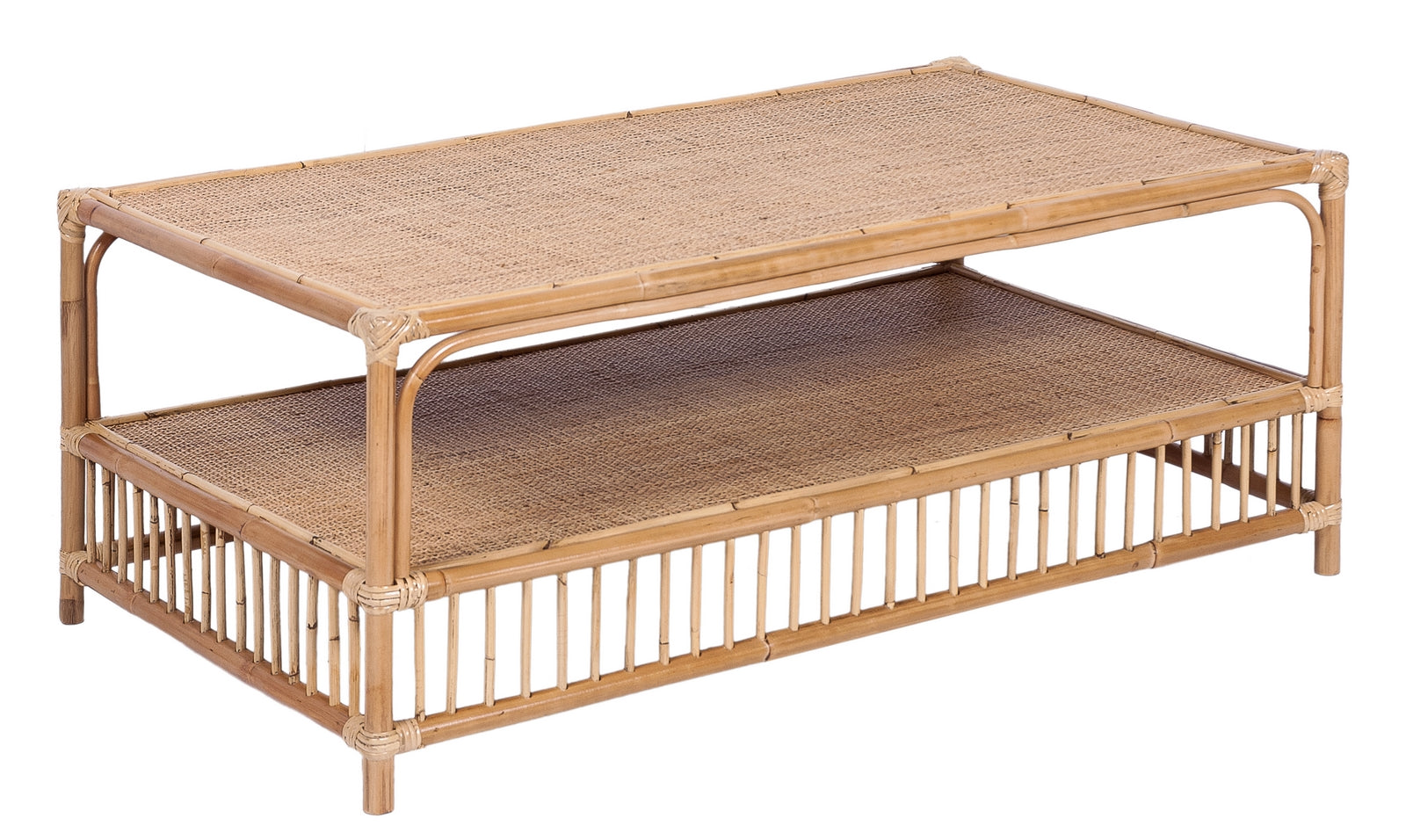 TJ Laguna Rattan Coffee Table with Shelf