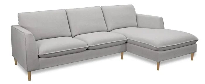 EL Leo Fabric Upholstered 3 Seater Chaise Sofa