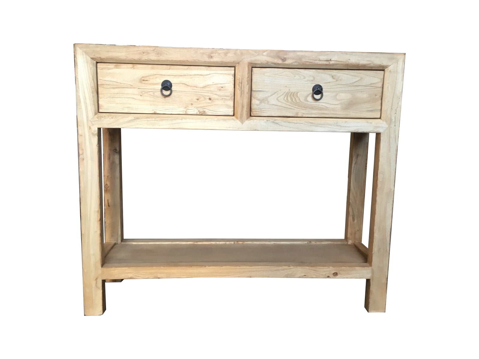 MF Chinese Antique Reproduction 2-Drawer Hall Table with Shelf