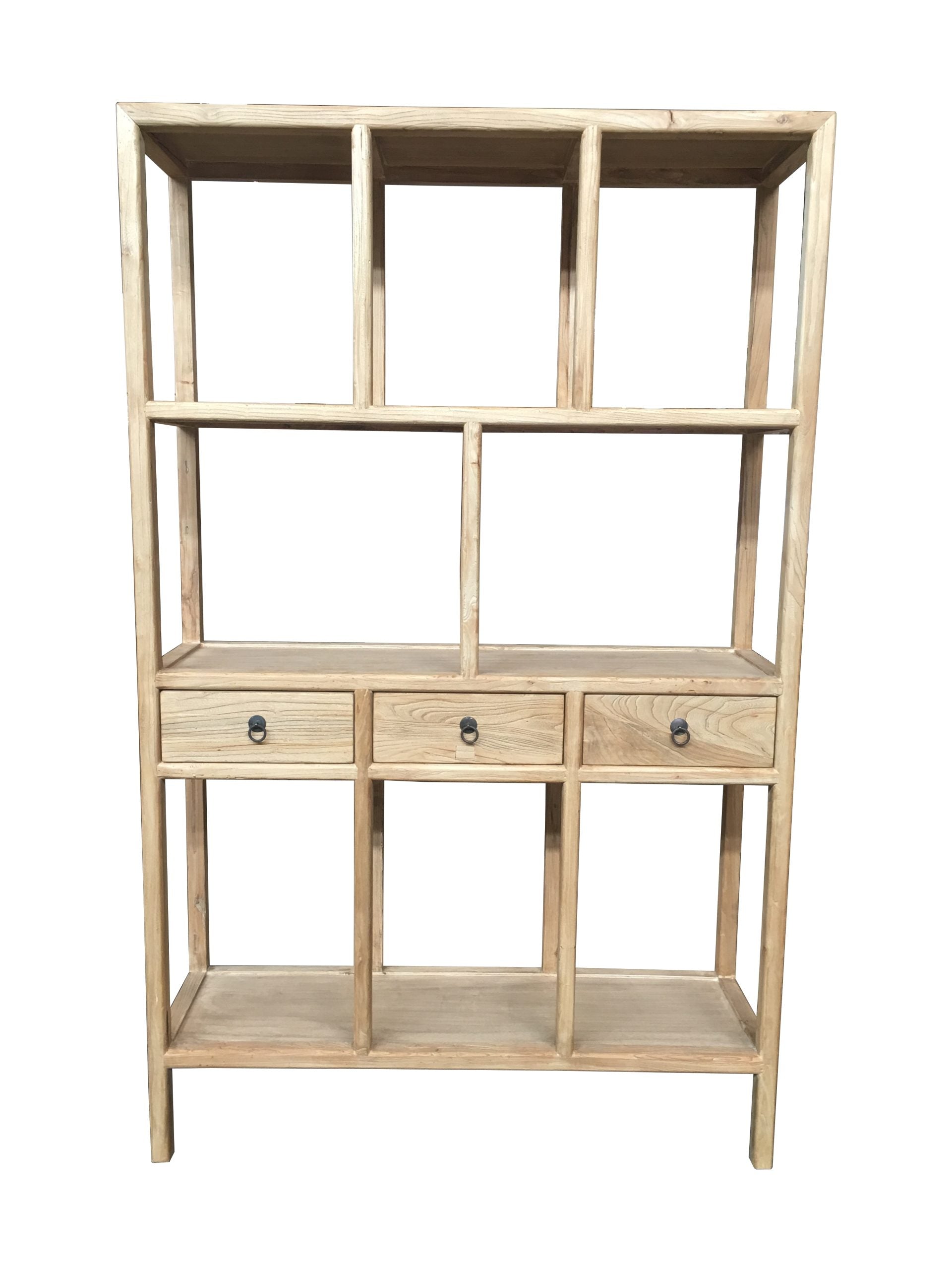 MF Chinese Antique Reproduction Recycled Timber Bookself Display Cabinet