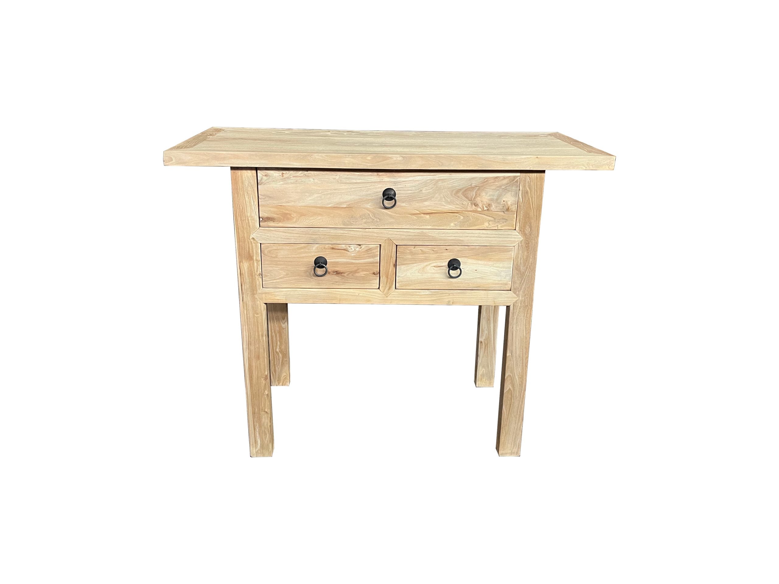 MF Chinese Antique Recycled Timber 3 Drawer Hall Table