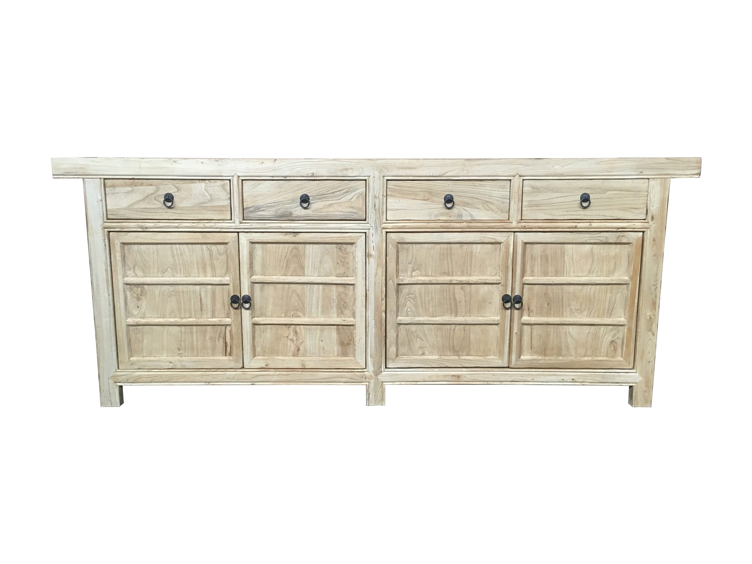 MF Chinese Antique Reproduction Recycled Timber 4 Door 4 Drawer Sideboard