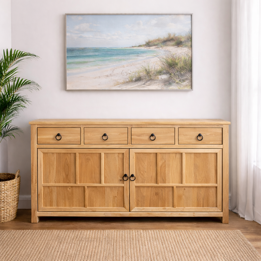 MF Chinese Antique Reproduction Recycled Timber 2 Door 4 Drawer Sideboard