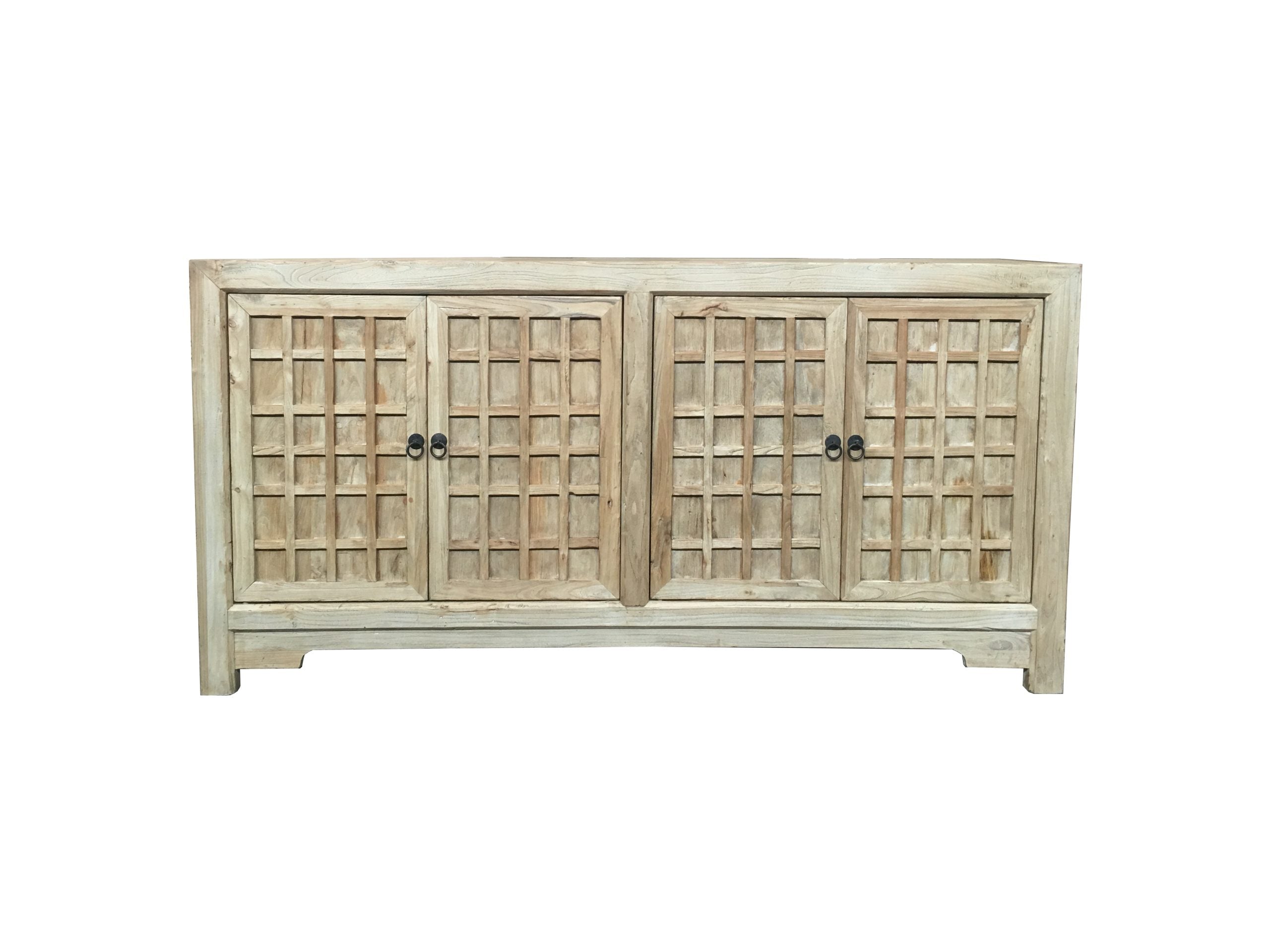 MF Chinese Antique Reproduction Recycled Timber 4 Door Buffet - 180cm
