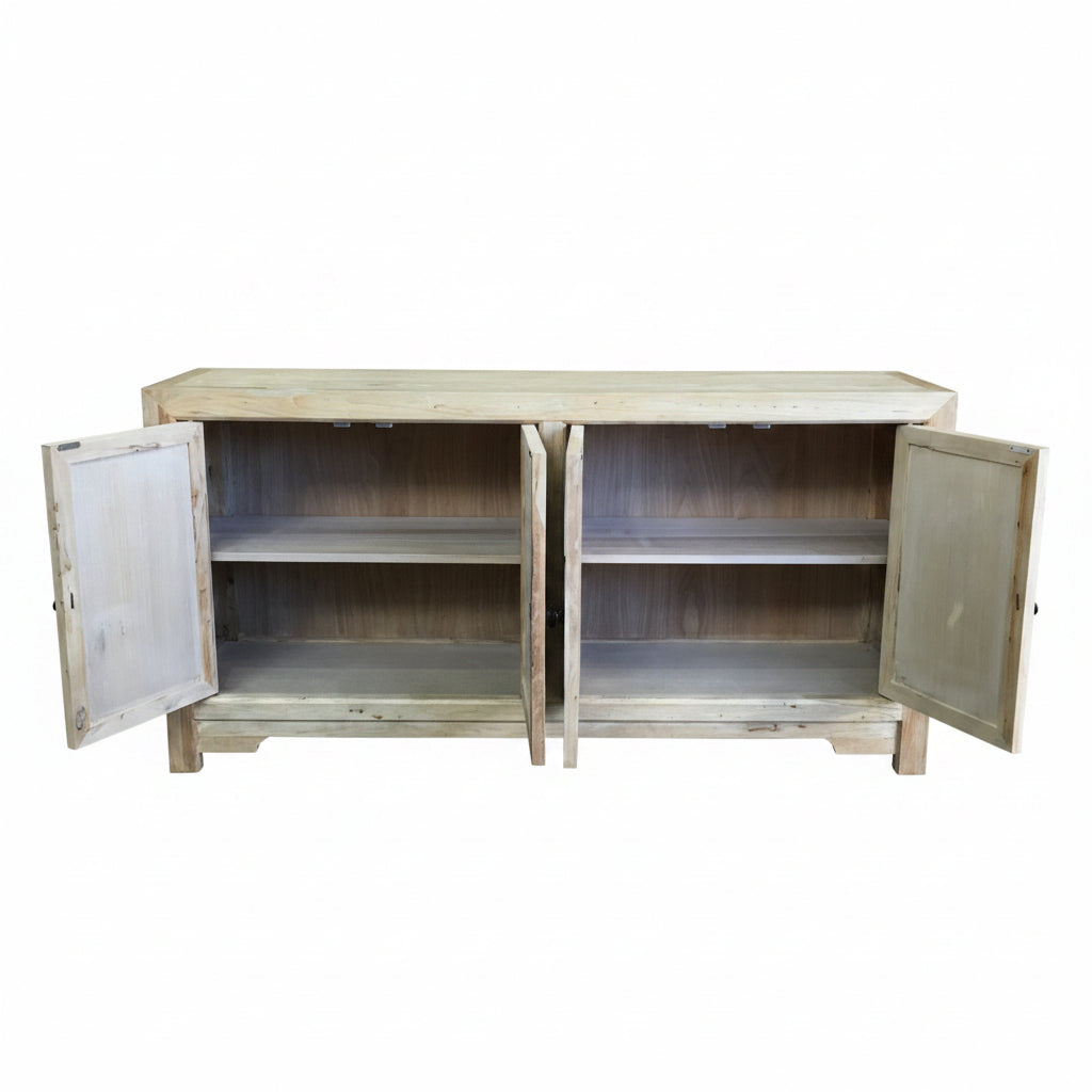 MF Chinese Antique Reproduction Recycled Timber 4 Door Buffet - 180cm