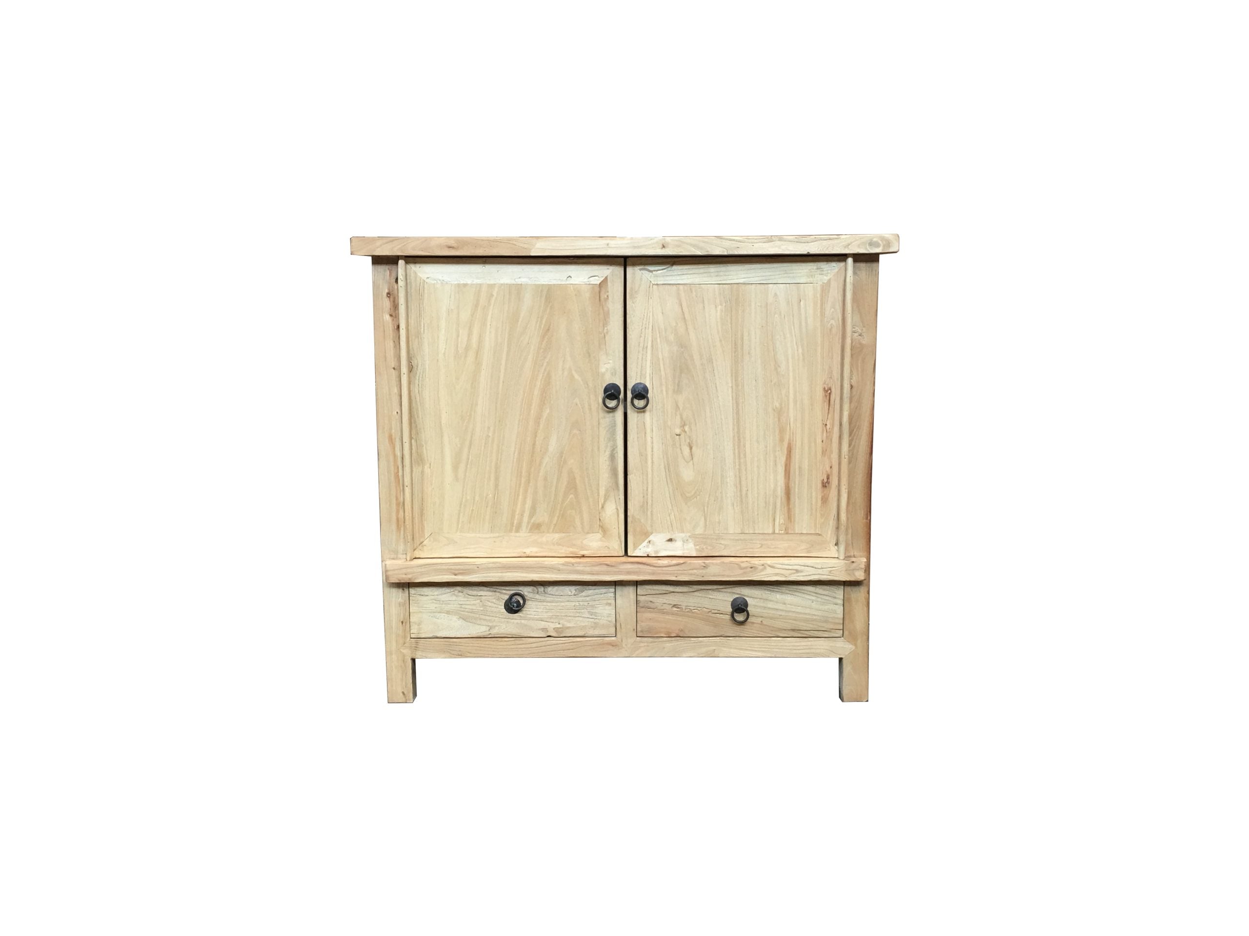 MF Chinese Antique Reproduction 2 Door 2 Drawer Cabinet