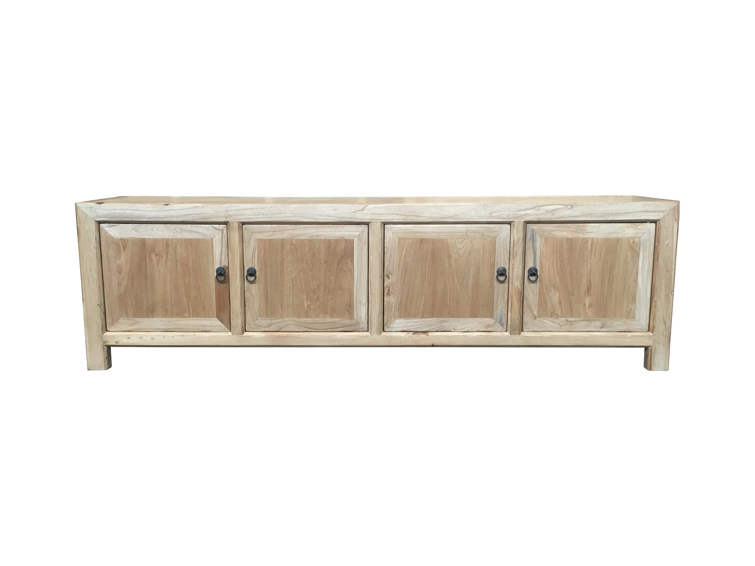 MF Chinese Antique Reproduction Recycled Timber 4-Door Entertainment Unit