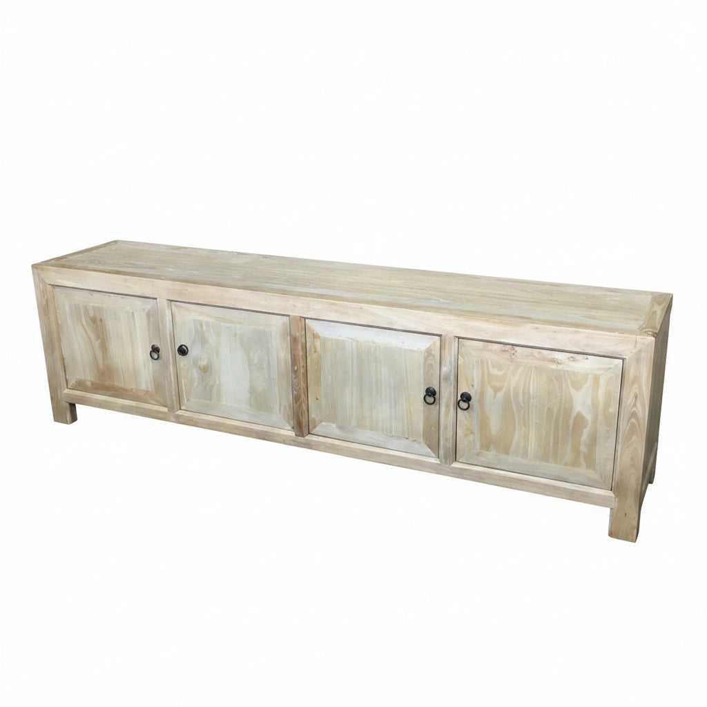 MF Chinese Antique Reproduction Recycled Timber 4-Door Entertainment Unit