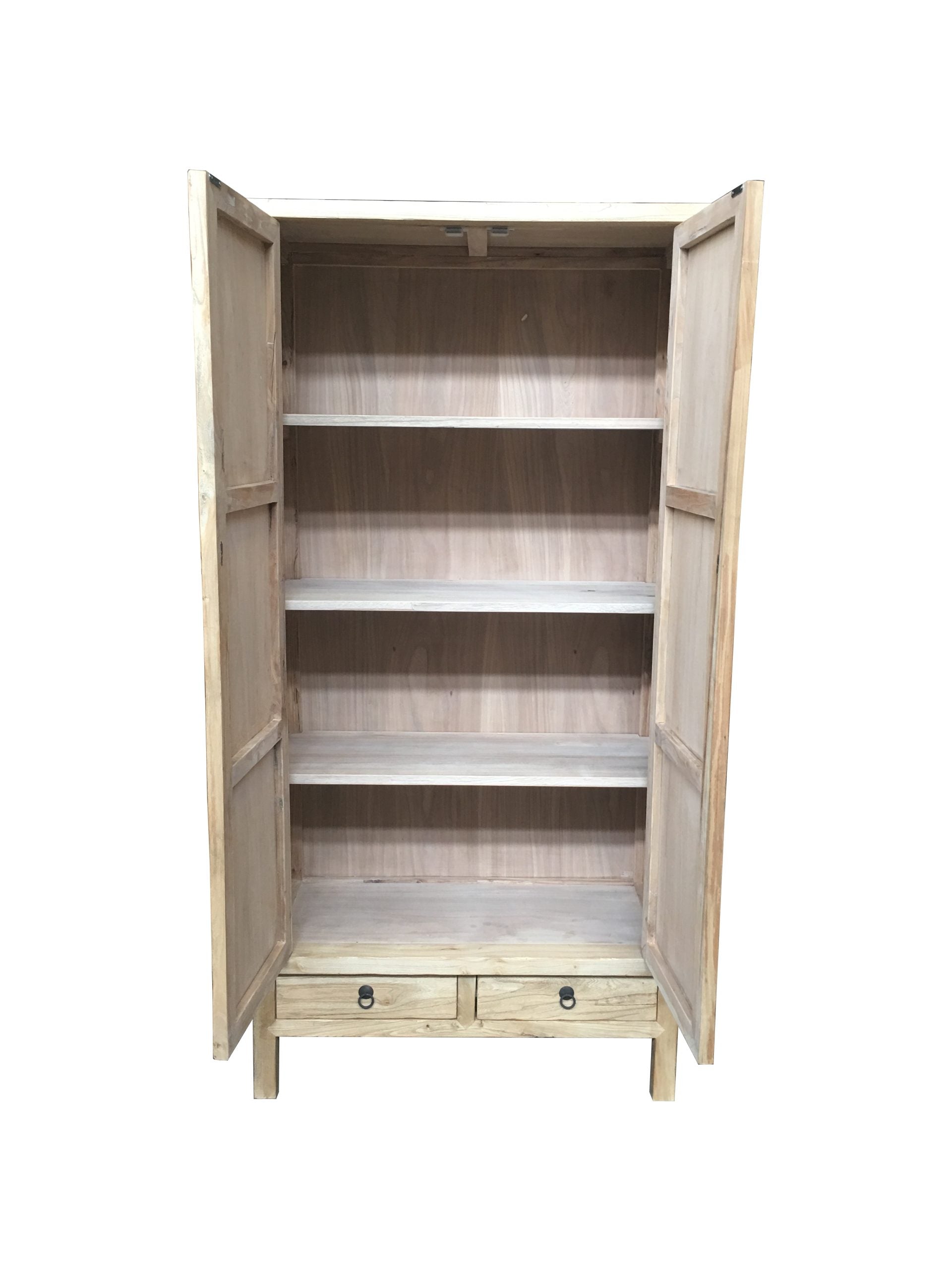 MF Chinese Antique Recycled Elm Timber 2 Door 2 Drawer Cabinet
